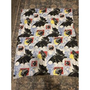 Batman Returns Blanket QuiltDC Comics Catwoman Penguin  VTG 1992 43" X 35"